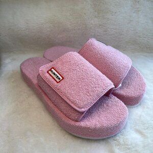 Hunter Terry Towelling Platform Slide Sandal